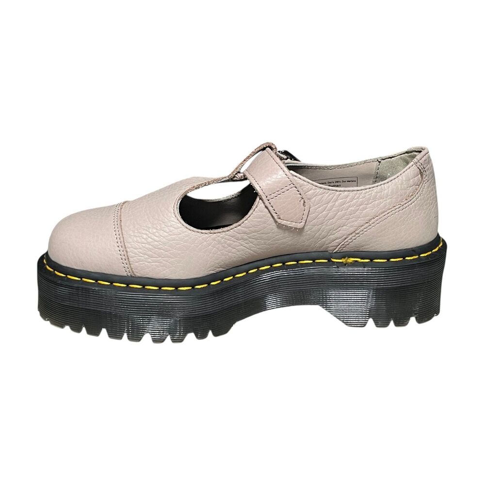Dr. Martens Bethan Pisa Platform Mary Jane Shoes Parchment Beige Womens 9 EU 41 - Picture 6 of 11